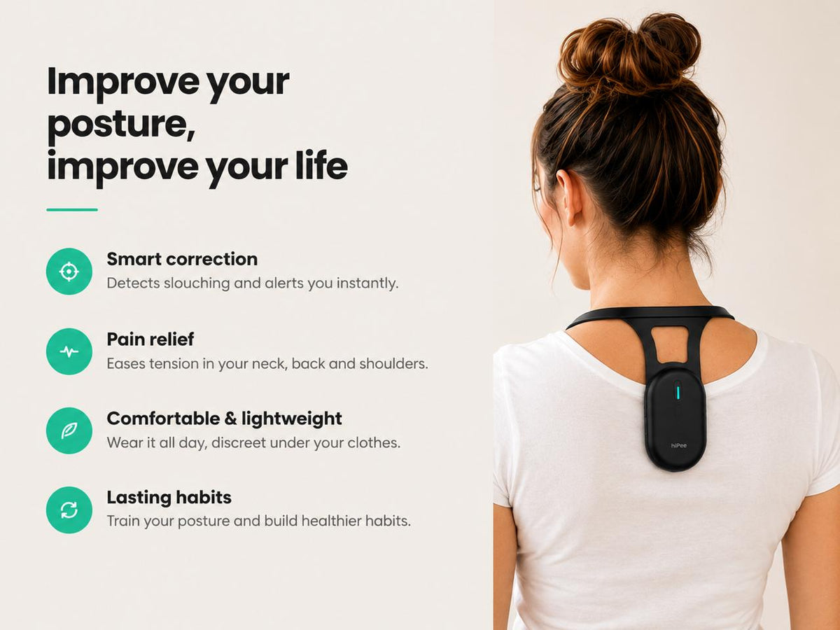Posture Trainer — The Gentle Buzz That Teaches You to Sit Up Straight.