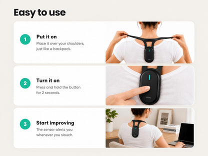 Posture Trainer — The Gentle Buzz That Teaches You to Sit Up Straight.